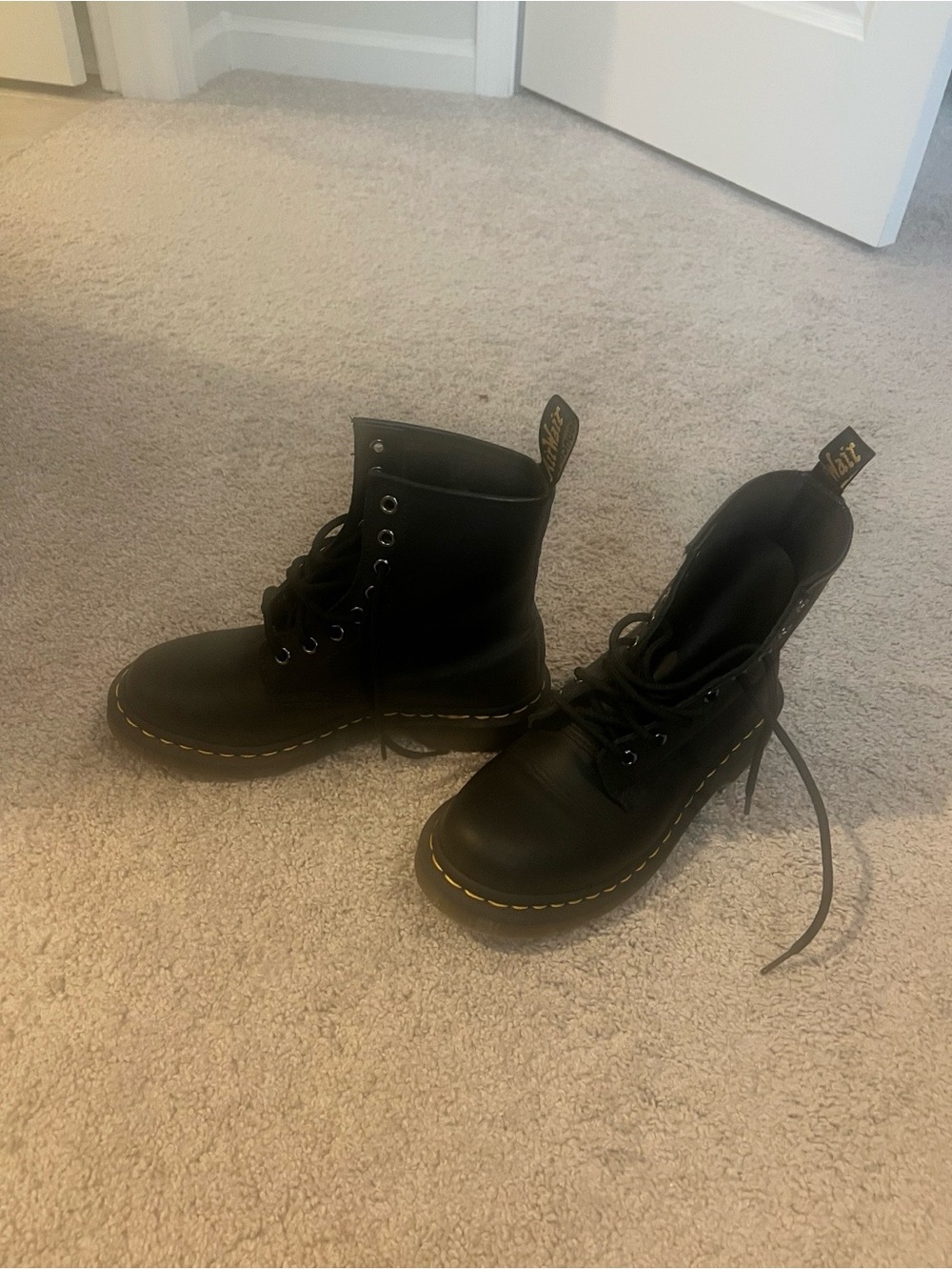 Dr. Martens Black Leather 8-Eye Combat Boots